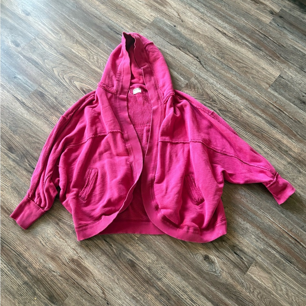 Free People Pink Hooded Jacket